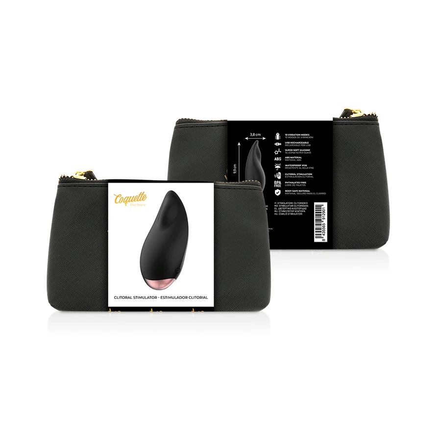 COQUETTE TOYS - CLITORIAL STIMULATOR BLACK / GOLD DROP